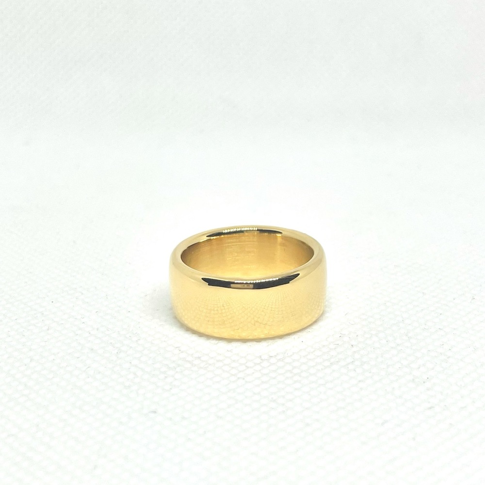New Milor Resin 14k Gold Wide Ring Band Size 9 - Picture 7 of 7